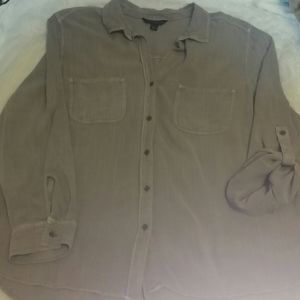 Rock and Republic grey button down blouse